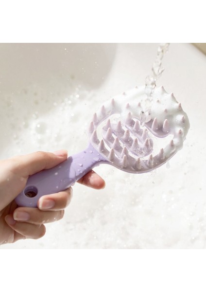 Düz Renk Masaj Tarak Elastik Içi Boş Temizleme Saç Derisi Saç Fırçası Salon Şekillendirici Araçları Salon (Yurt Dışından) fırsatları