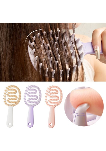 Düz Renk Masaj Tarak Elastik Içi Boş Temizleme Saç Derisi Saç Fırçası Salon Şekillendirici Araçları Salon (Yurt Dışından) indirimleri