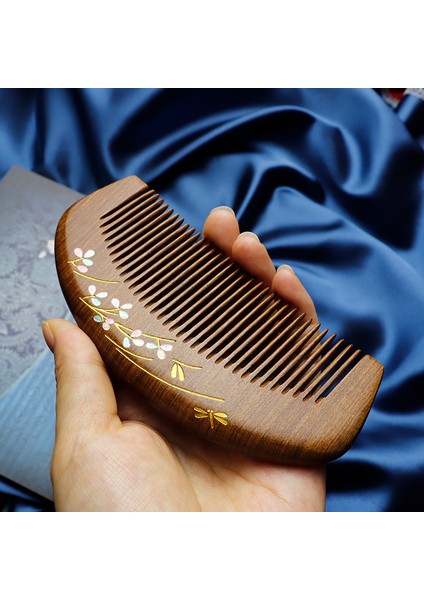 Sevimli Doğal Şeftali Ahşap Tarak Hakiki Mini Sandal Ağacı Sandal Ağacı Tarak Trompet Taşınabilir Taşınabilir Öğrenci Kız (Yurt Dışından) modelleri