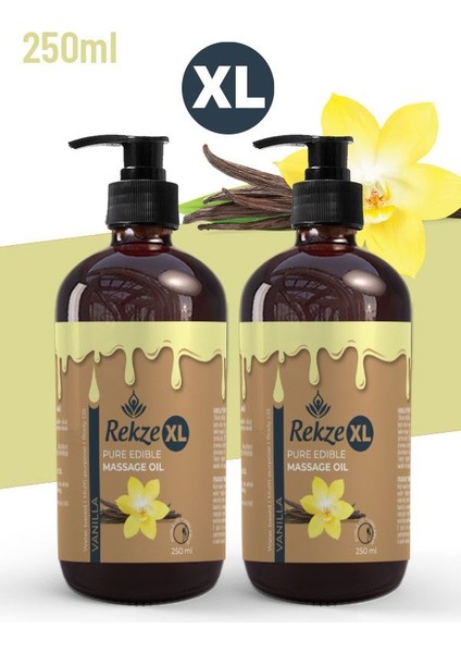 Marka Vanilya Masaj Yağı - Büyük Boy 2 Paket (Her Bir Şişe 250 Ml) - Stresi Azaltın ve Rahatlayın!