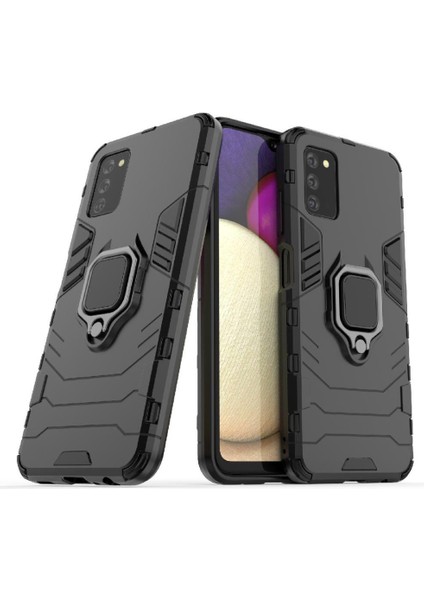 Samsung Galaxy A03S Askeri Damla Koruma 360 &deg; Dönen Halka (Yurt Dışından)