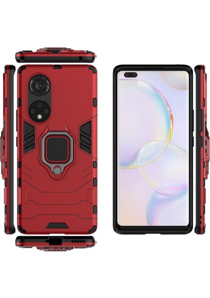 Onur Için Kılıf 50 Pro 5g 360 &deg; Dönen Halka Kickstand Askeri Damla Kapak (Yurt Dışından) modelleri