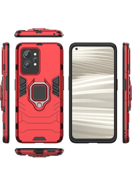 Realme Gt 2 Pro Kickstand Darbeye Kapak Için Kılıf 360 &deg; Dönen Halka Damla (Yurt Dışından) modelleri