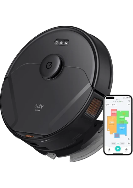 Eufy Clean X8 Pro Akıllı Robot Süpürge - Çift Türbin 2x4000Pa Çekim Gücü - iPath Lazer Navigasyon - Pet Tüy Temizleme - Islak Kuru Robot Süpürge - 	‎T2266 (Anker Türkiye Garantili)