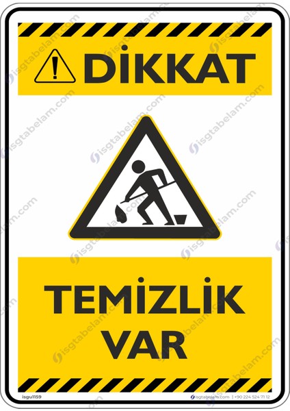 Temizlik Var/25x35cm/Etiket