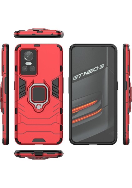 Realme Gt Neo 3 5g Için Kılıf 360 &deg; Dönen Halka Darbeye Kapak Kickstand (Yurt Dışından)