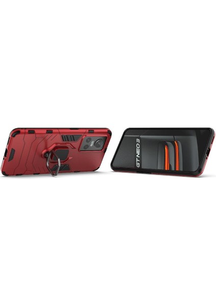 Realme Gt Neo 3 5g Için Kılıf 360 &deg; Dönen Halka Darbeye Kapak Kickstand (Yurt Dışından)