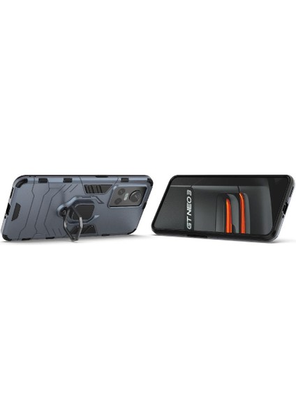 Realme Gt Neo 3 5g Için Kılıf 360 &deg; Dönen Halka Darbeye Kapak Kickstand (Yurt Dışından)