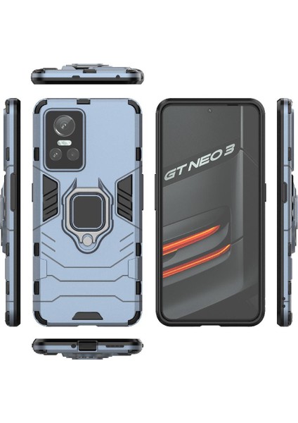 Realme Gt Neo 3 5g Için Kılıf 360 &deg; Dönen Halka Darbeye Kapak Kickstand (Yurt Dışından)