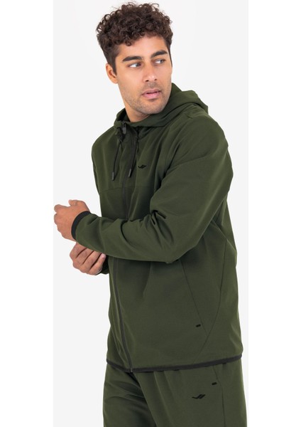Erkek Fermuarlı Kapüşonlu Sweatshirt 24B-1148-23N