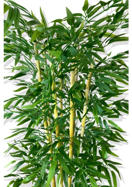 Yapay Yapraklı Bambu Ağacı 7 Bambulu 180 cm 30X25 Gümüş Kemerli Saksı fırsatları