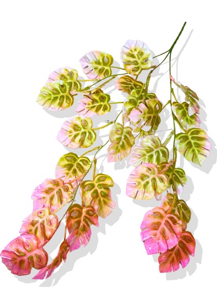 Yapay Devetabanı 3 Dallı Sarkıt 80 cm Pembe