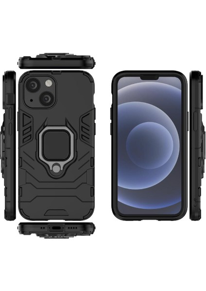 IPHONE 14 Için Kılıf 360 &deg; Dönen Halka Kickstand Askeri Damla Koruma (Yurt Dışından)