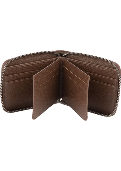 Erkek Cüzdan Yan Fermuarlı Kahve C258-02 modelleri