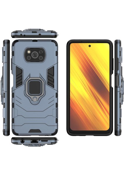 Xiaomi Poco X3/x3 Pro Darbeye Kapak 360 &deg; Dönen Halka Askeri (Yurt Dışından) modelleri