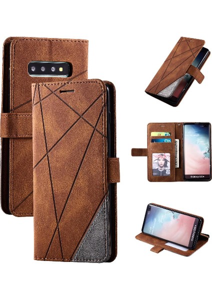 Samsung Galaxy S10 Artı Cüzdan Flip Folio Manyetik Darbeye Pu (Yurt Dışından)