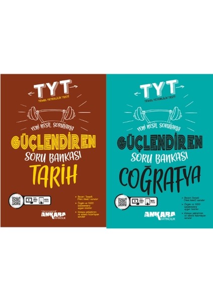 2024 TYT Tarih Güçlendiren Soru Bankası - TYT Coğrafya Güçlendiren Soru Bankası 2'li Set