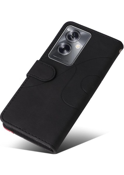 Oppo A79 5g Kickstand Koruyucu Iki Renkli Dikiş Pu Deri Için Kılıf (Yurt Dışından) fiyatları