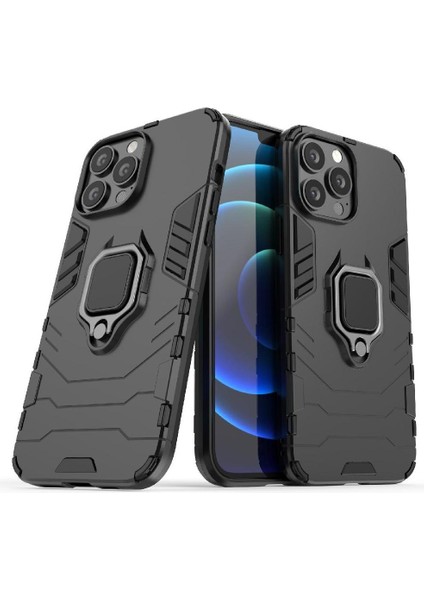 IPHONE 13 Için Kılıf Pro 360 &deg; Dönen Halka Kickstand Askeri Damla Kapak (Yurt Dışından)