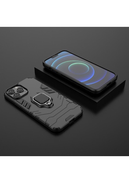IPHONE 13 Için Kılıf Pro 360 &deg; Dönen Halka Kickstand Askeri Damla Kapak (Yurt Dışından)