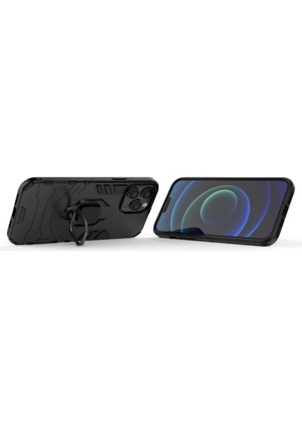 IPHONE 13 Için Kılıf Pro 360 &deg; Dönen Halka Kickstand Askeri Damla Kapak (Yurt Dışından)