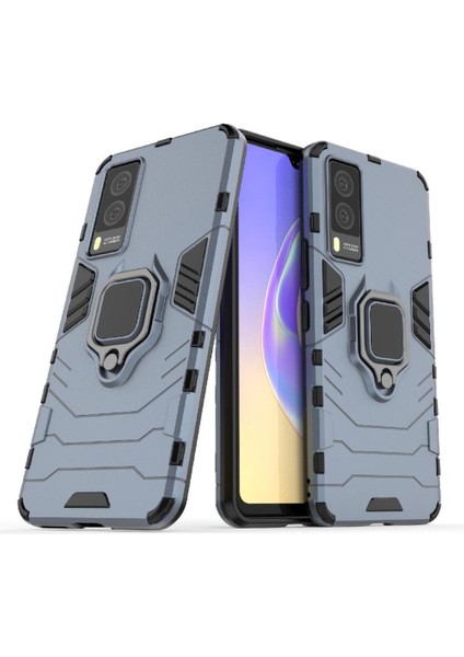 Vıvo V21E 5g 360 &deg; Dönen Halka Askeri Damla Koruma Kapağı Telefon Kılıfı (Yurt Dışından)