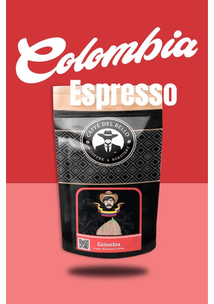 Kolombiya Espresso Kahve 250 Gr. (Çekirdek Veya Öğütülmüş)