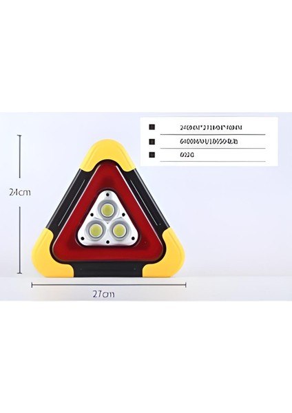 Reflektör Acil Durum Uyarı Lambası Uyarı Işığı Güneş Enerjili USB Şarjlı