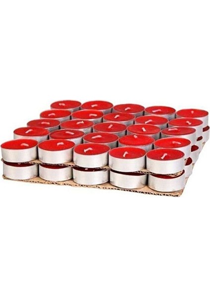Kırmızı Tealight Mum 50'li