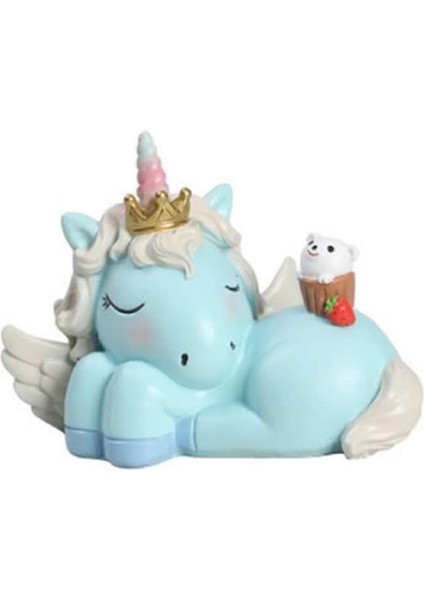 Uyuyan Mavi Unicorn Biblo