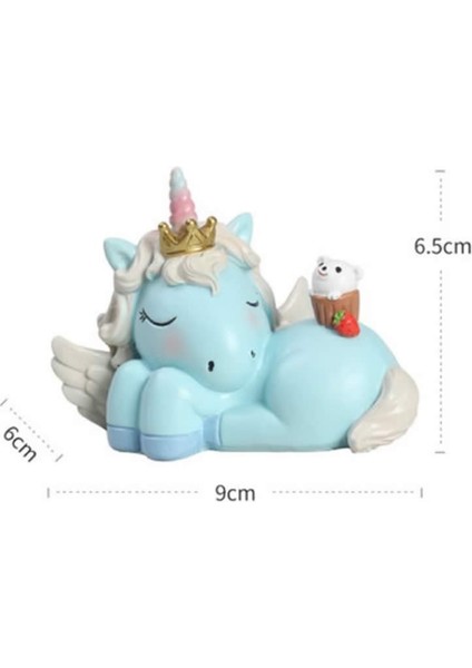 Uyuyan Mavi Unicorn Biblo