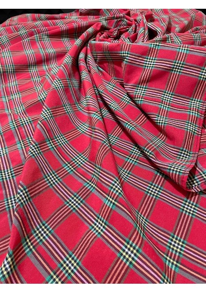 Masa Örtüsü Iskoç Tartan Modern ve Geleneksel. Kırmızı (160X170 Cm)