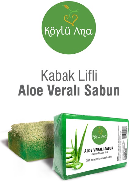 Doğal Kabak Lifli Aloe Veralı Sabun