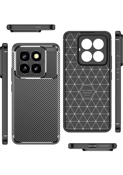Xiaomi Mi 14 Pro Kılıf Karbon Görünüm Silikon Kapak