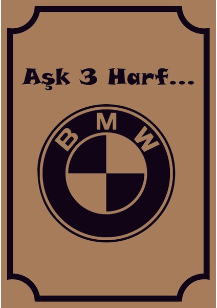 Kervancup Ambalaj - 35X50CM 130GR Kraft Kağıt Bmw Logo Baskılı Oto Paspas 100 Adet- OP3550KKTKBMW