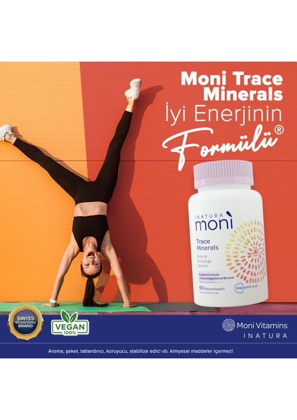 3'lü Avantaj Paket Moni Trace Minerals Biotin ve At Kuyruğu Ekstresi 60 Bitkisel Kapsül