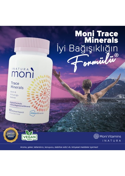 3'lü Avantaj Paket Moni Trace Minerals Biotin ve At Kuyruğu Ekstresi 60 Bitkisel Kapsül