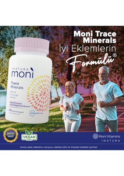 3'lü Avantaj Paket Moni Trace Minerals Biotin ve At Kuyruğu Ekstresi 60 Bitkisel Kapsül