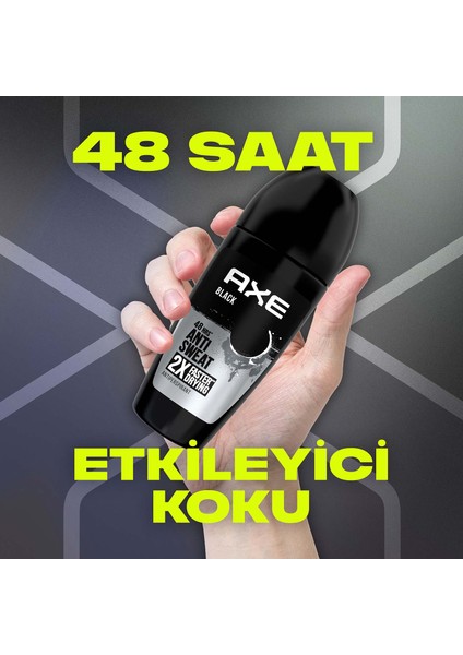 Erkek Roll On Deodorant Black 48 Saat Etkileyici Koku 50 ml