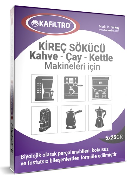 Kahve Makinesi Kireç Çözücü 5X25 gr