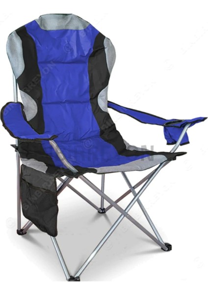 Tekno Trust Metal Mavi Katlanır Kamp Sandalyesi Kamp Koltuğu Xxl Kalın Profil 120KG Tekli Tek Kişilik 1-5 kg T