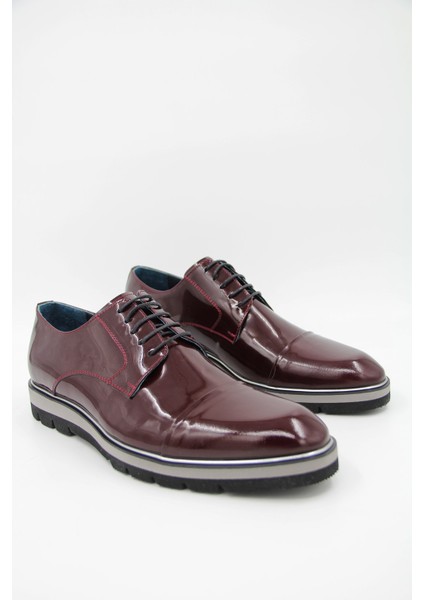 E606 Erkek Rugan Ayakkabı - Bordo fiyatları