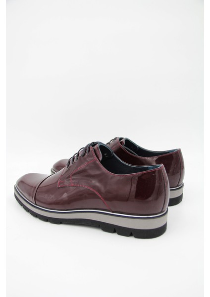 E606 Erkek Rugan Ayakkabı - Bordo modelleri