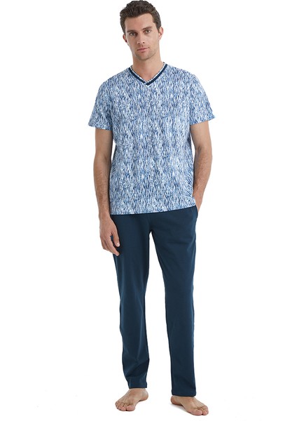 Erkek Pijama Takımı 40497 - Lacivert