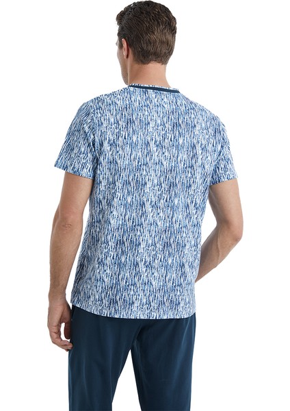 Erkek Pijama Takımı 40497 - Lacivert indirimleri