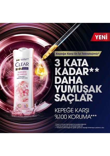 Women Kepeğe Karşı Etkili Şampuan Yumuşak ve Parlak 350 ml x3