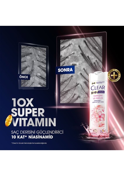 Women Kepeğe Karşı Etkili Şampuan Yumuşak ve Parlak 350 ml x3