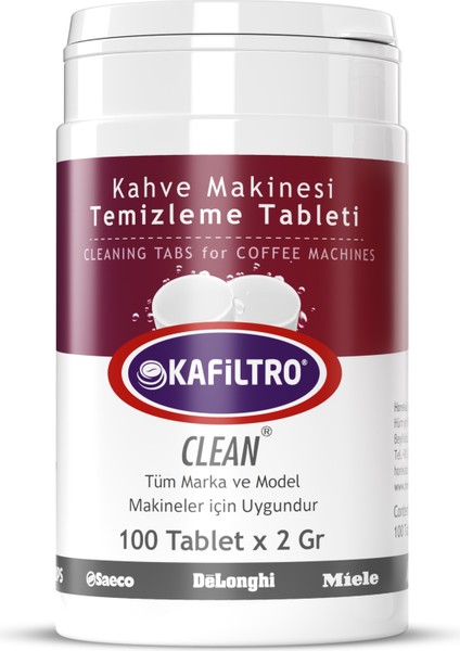 Kahve Makinesi Temizleme Tableti 2GRX100 Adet