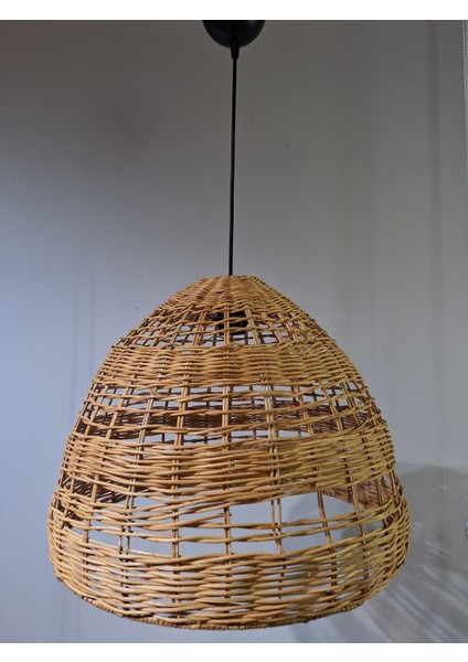 Oymalı Rattan AVİZE-46X38CM