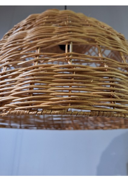 Oymalı Rattan AVİZE-46X38CM